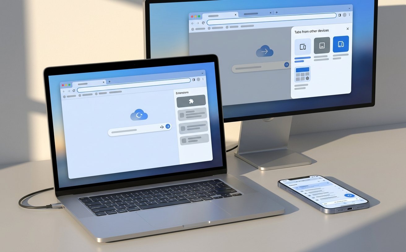 谷歌浏览器多设备同步扩展配置与管理界面
